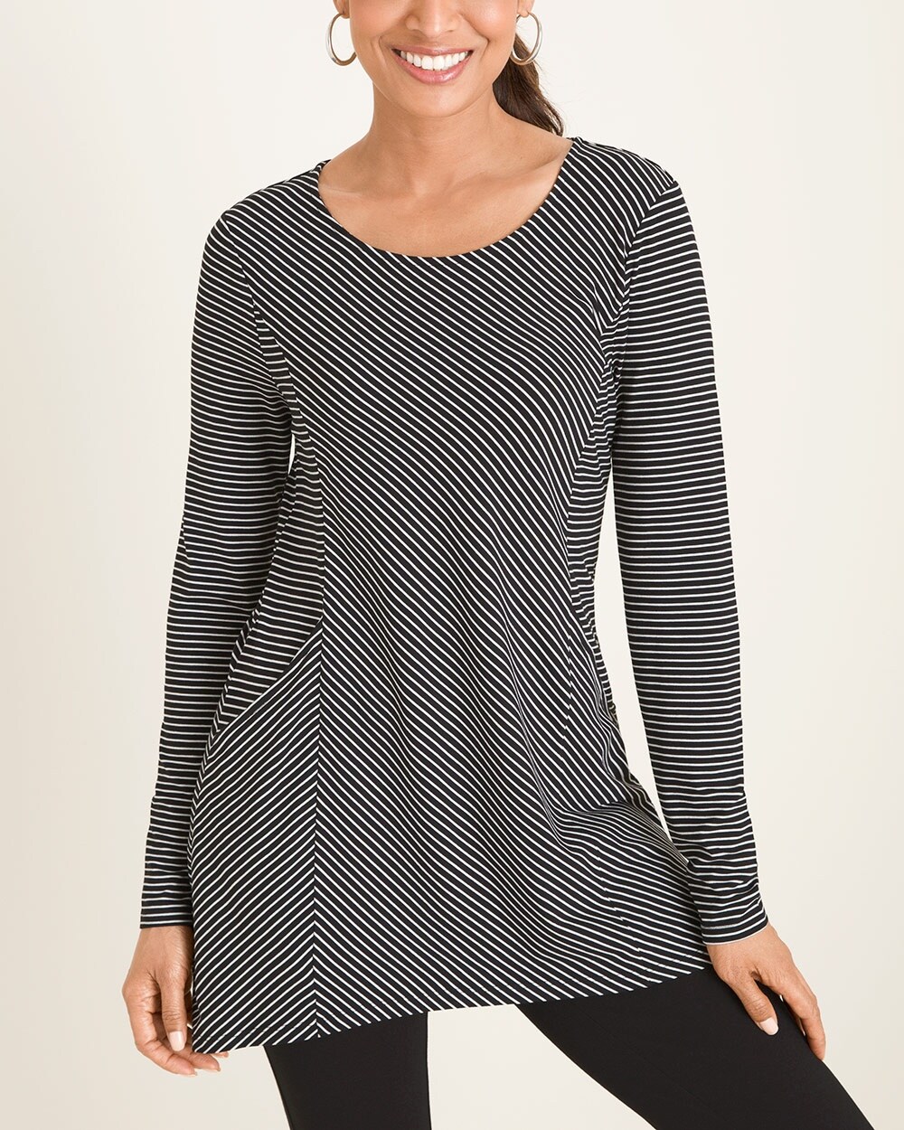 Striped Front Pocket Tunic