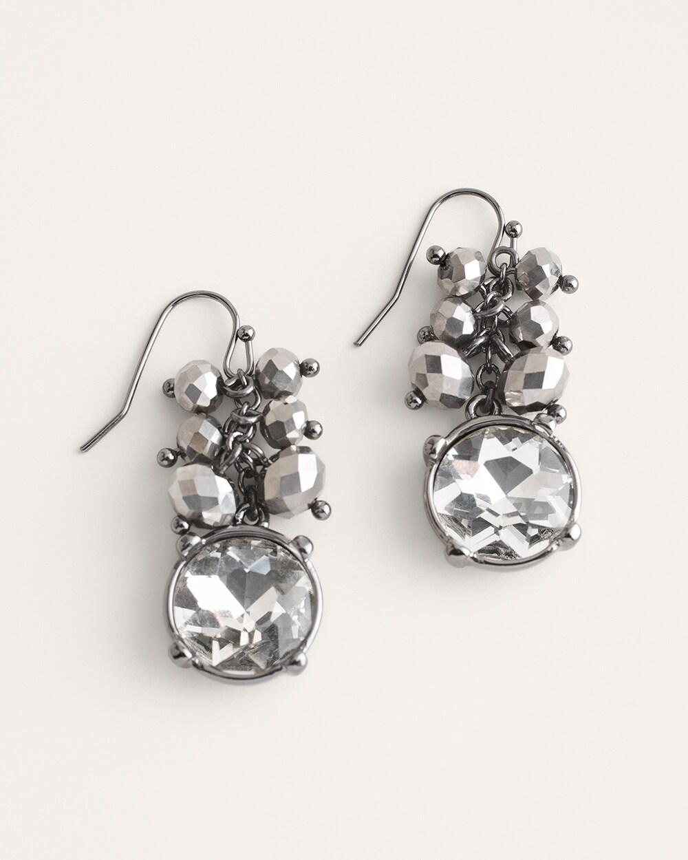 Simulated Crystal Sparkle Cluster Earrings