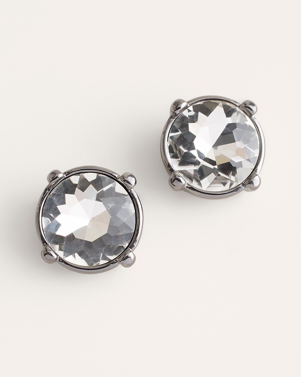 Simulated Crystal Sparkle Stud Earrings