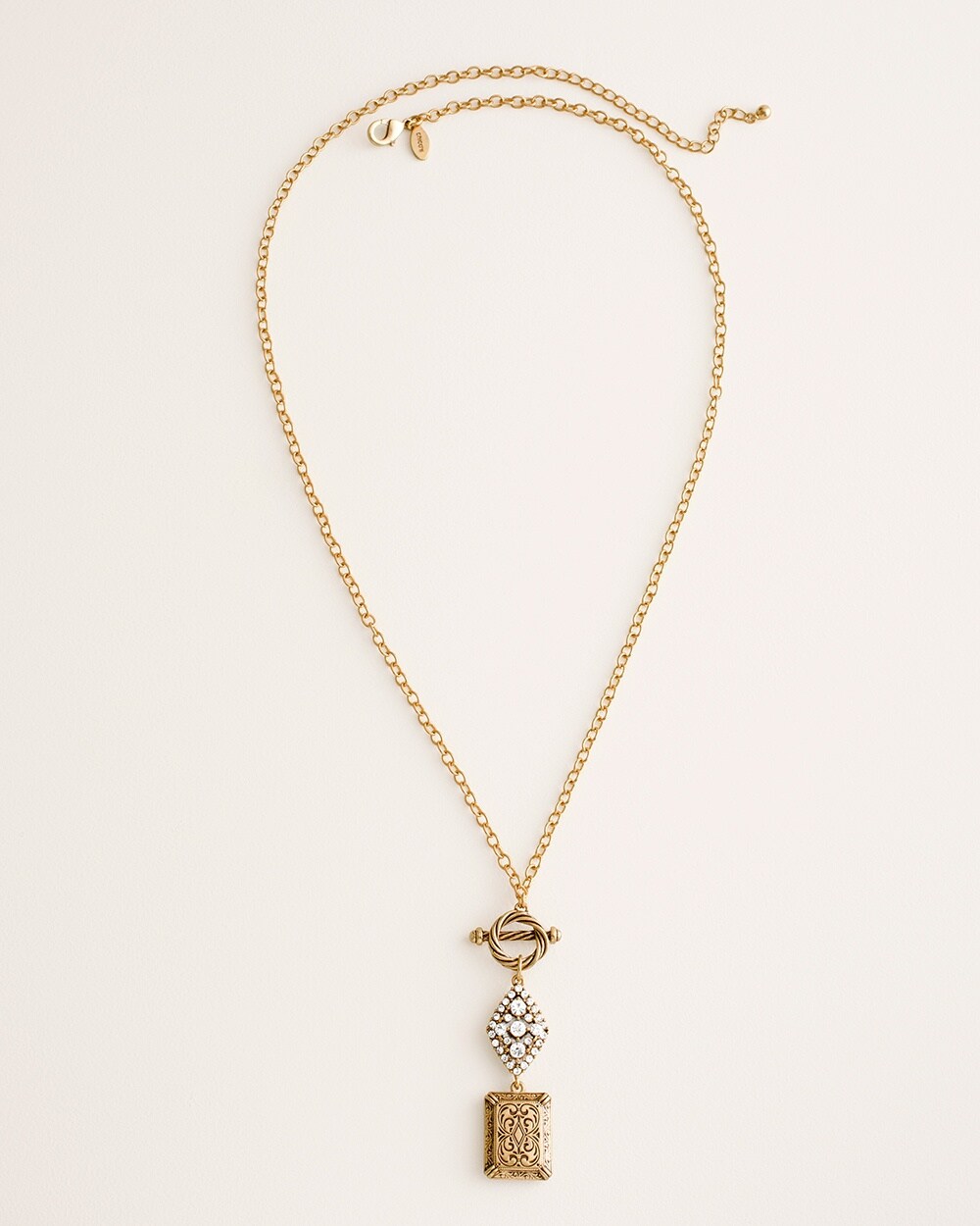 Triple-Charm Pendant Necklace