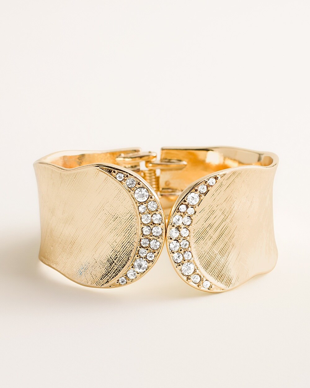Goldtone Pave-Detail Cuff
