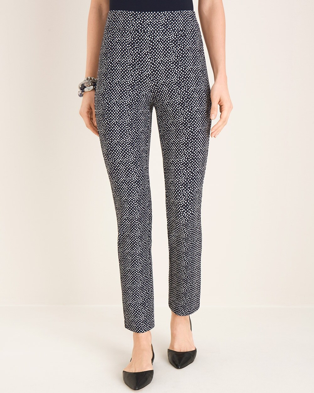 Travelers Collection Neutral Printed Crepe Pants
