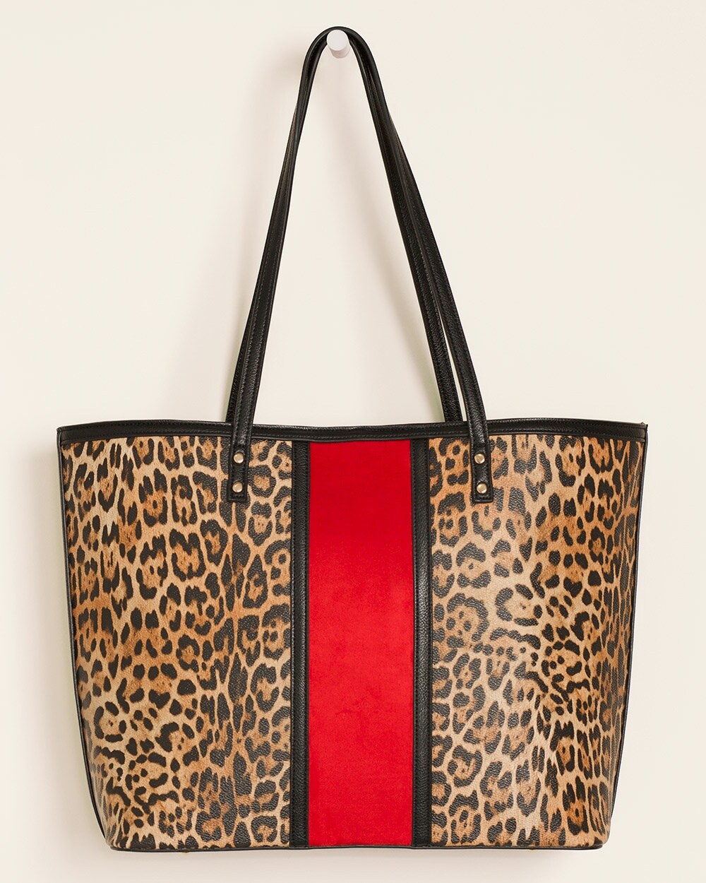 Faux-Suede Animal-Print Tote