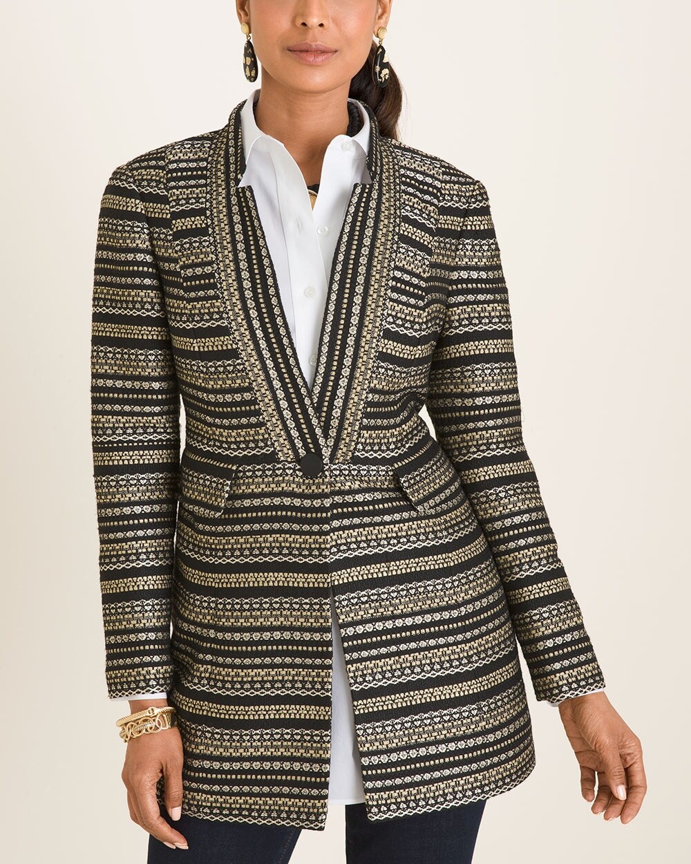 Striped Tweed Jacket