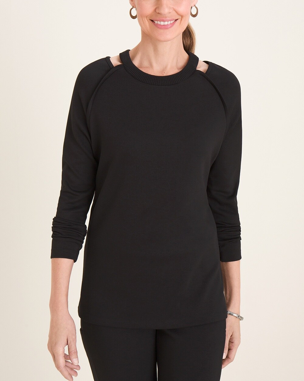 Zenergy Cut-Out Detail Knit Pullover Top