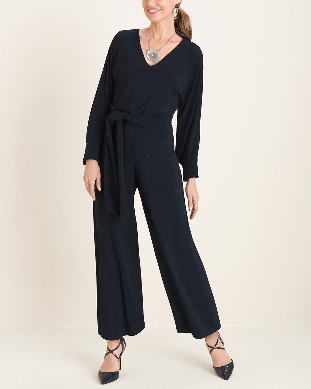 Travelers Collection Navy Jumpsuit