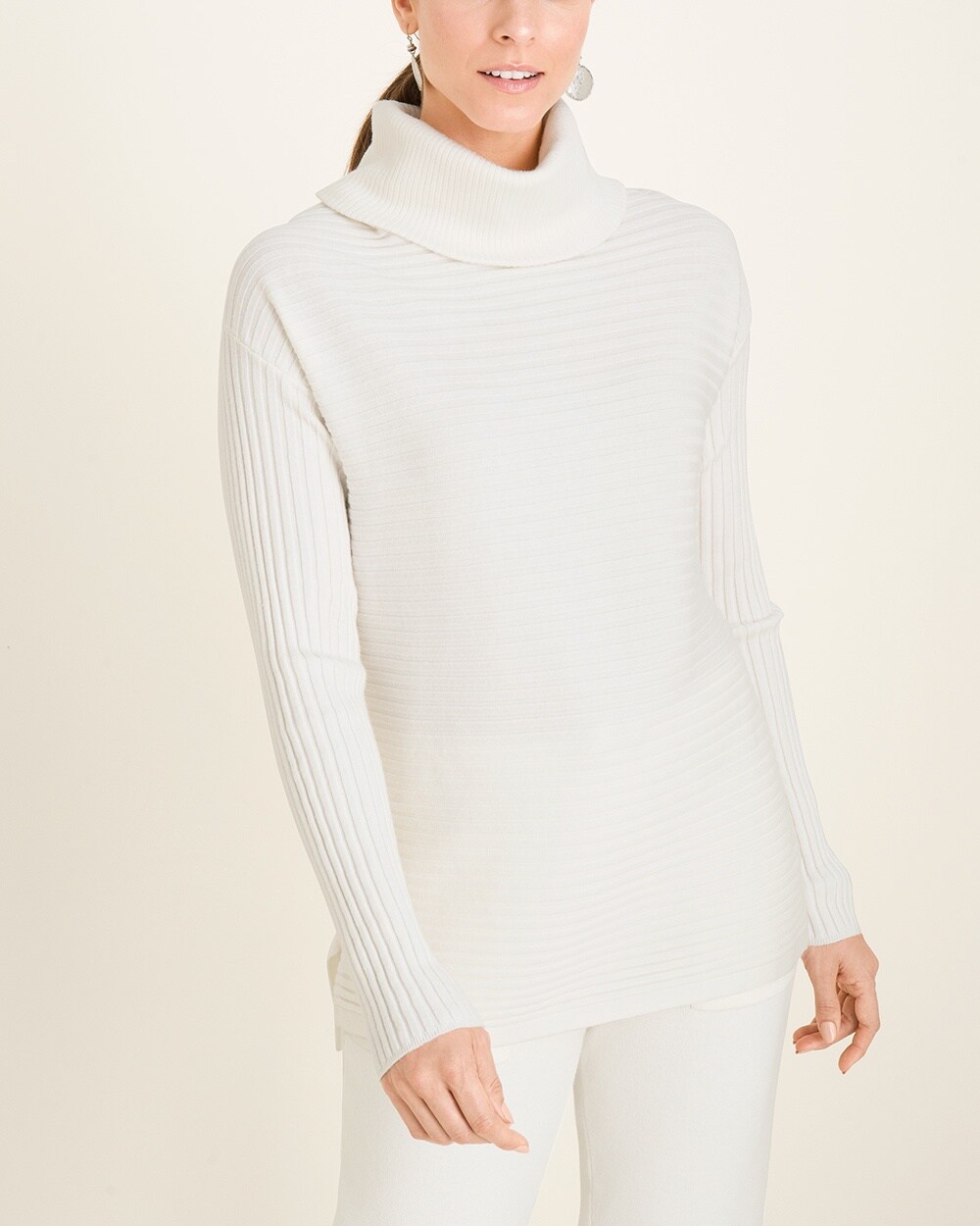 Zenergy Cotton-Cashmere Blend Cozy Ribbed Sweater