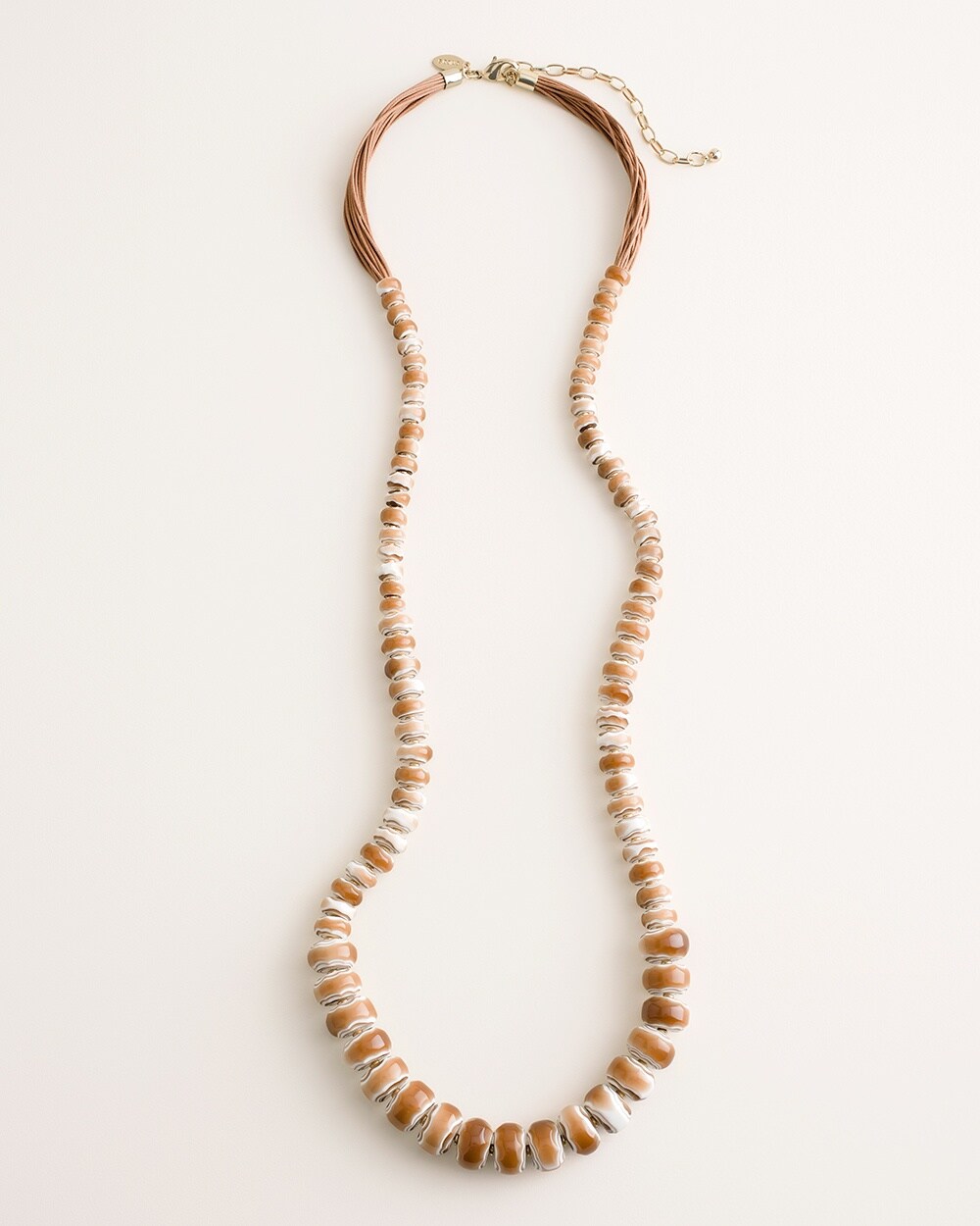 Long Neutral Single-Strand Necklace