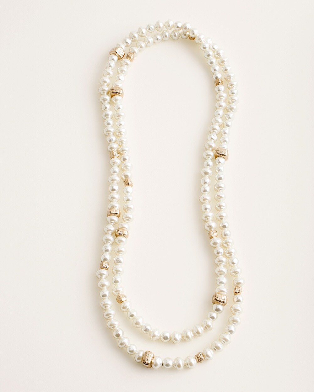 Classic Faux-Pearl Single-Strand Necklace