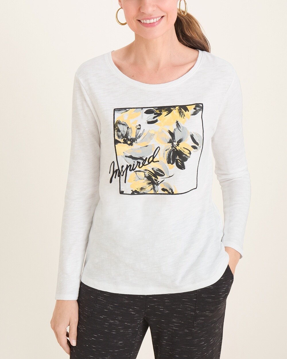 Zenergy Embroidered Floral Whimsy Tee