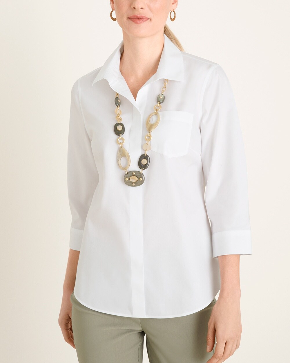 Cotton Stain Shield Pocket-Detail Shirt