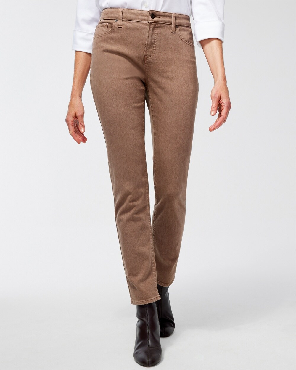 Chico's So Slimming Girlfriend Ankle Jeans In Brown