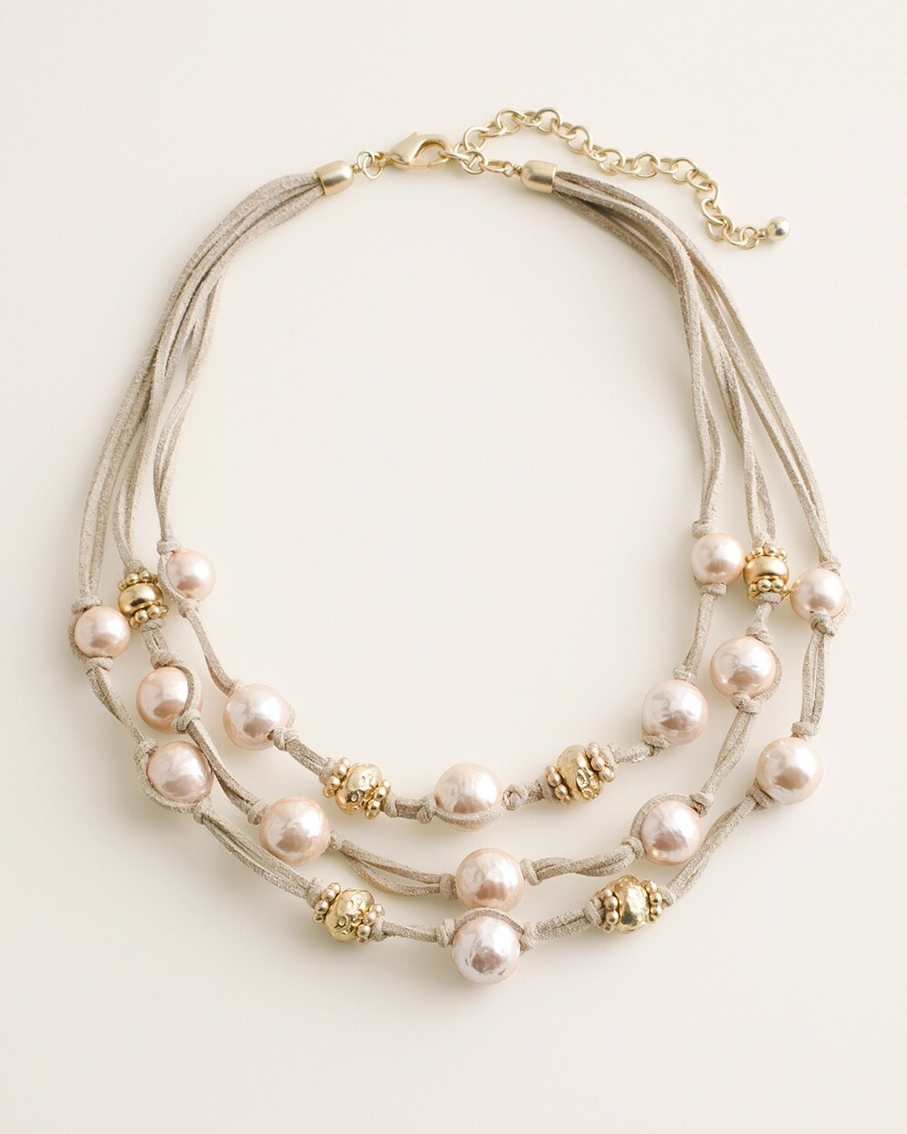 Pink and Goldtone Illusion Necklace