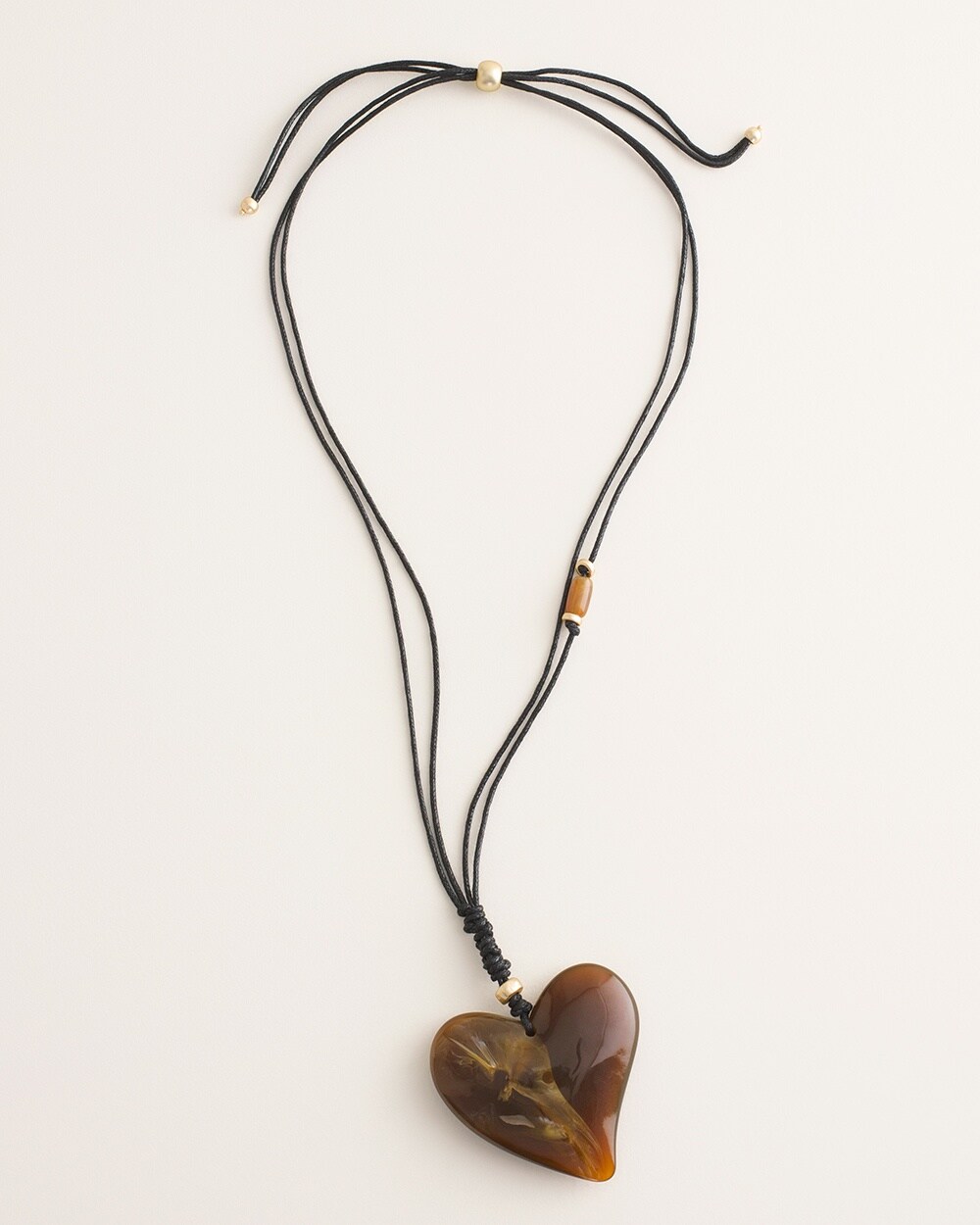 Convertible Brown Horn-Inspired Pendant Necklace