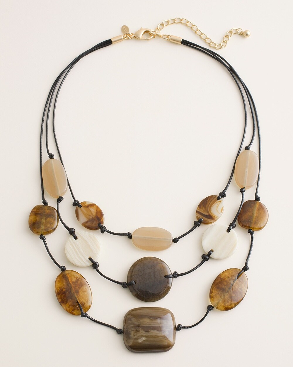 Brown Horn-Inspired Illusion Necklace