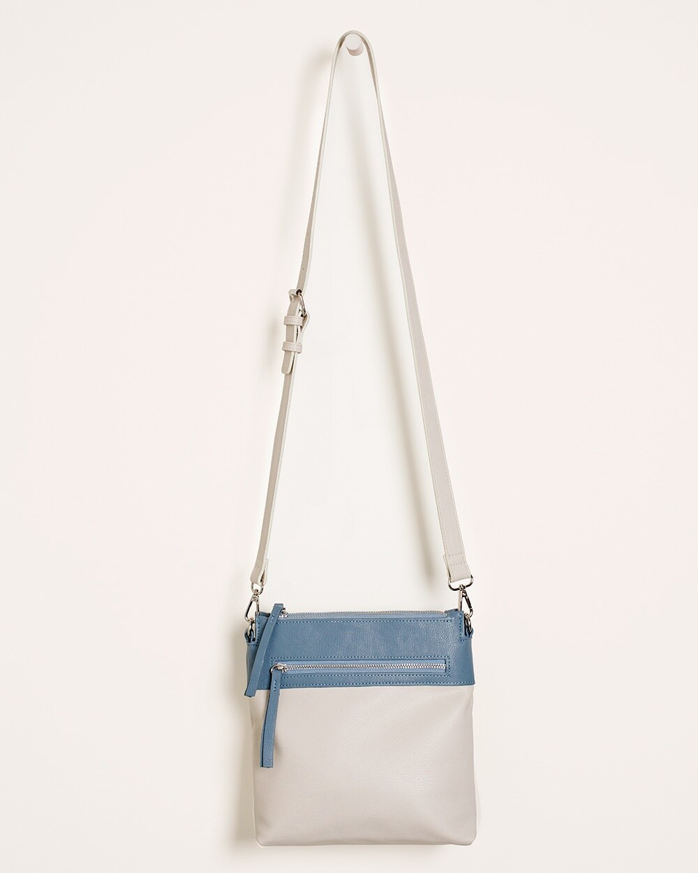 Chico's Classic Faux-Leather Colorblock Crossbody Bag