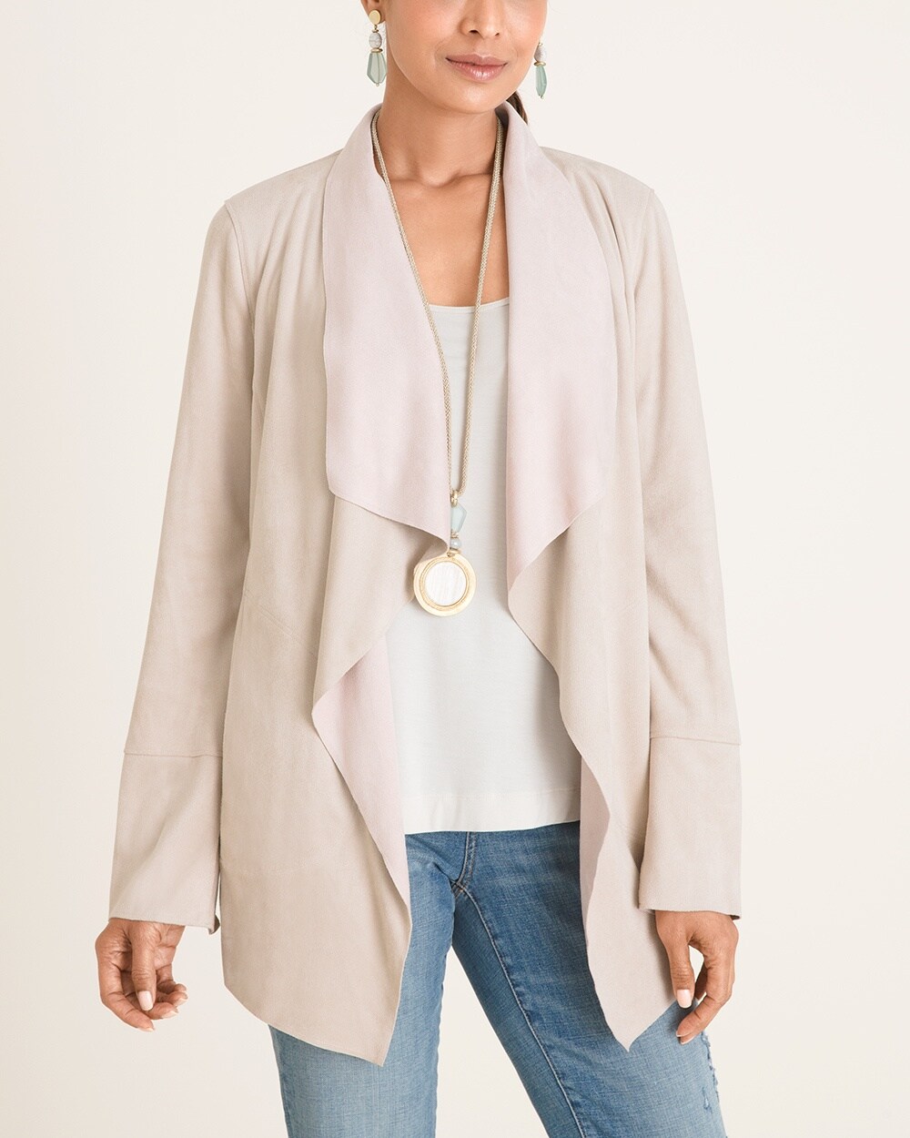 Travelers Collection Faux-Suede Jacket