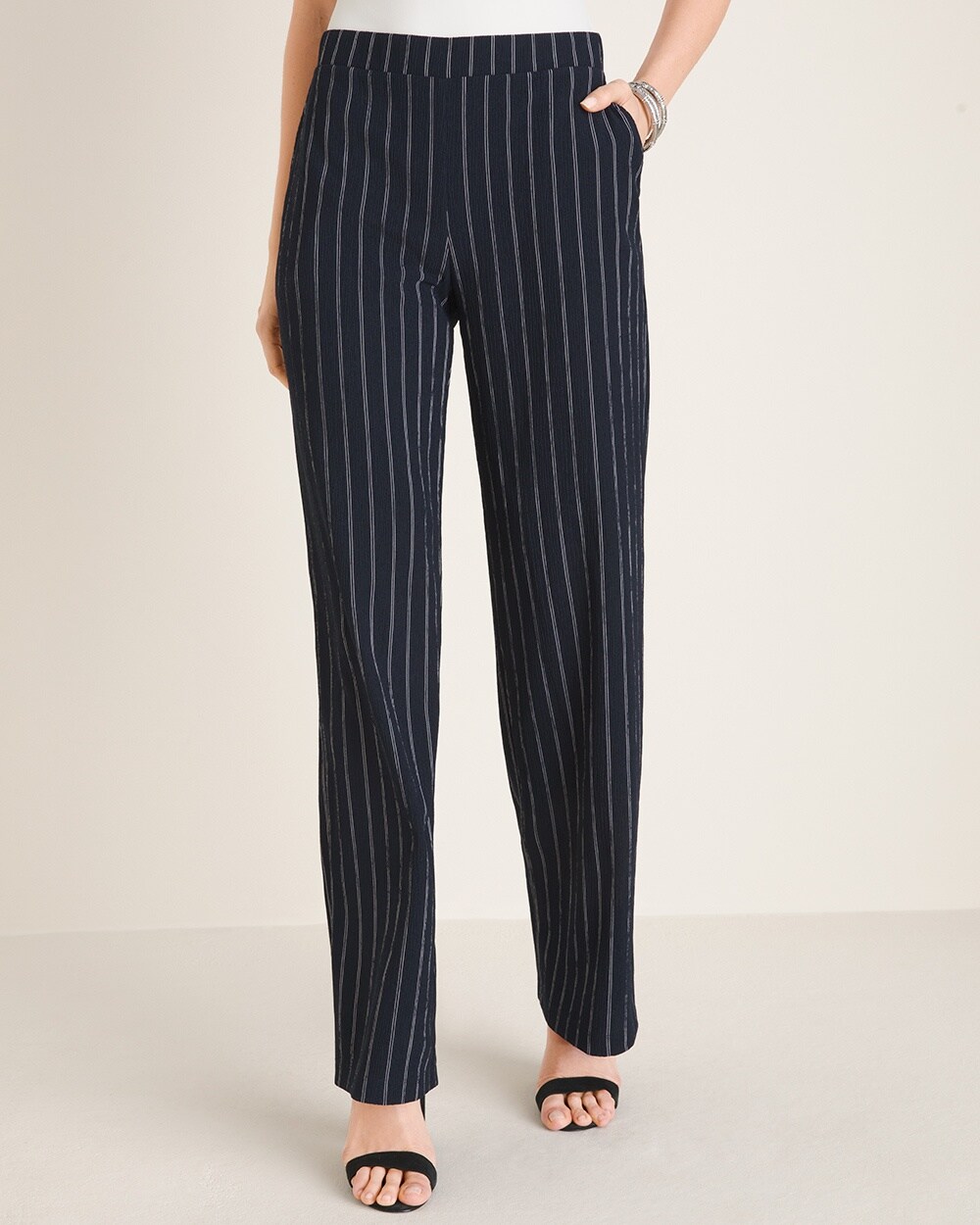 Travelers Collection Modern Texture Pinstriped Pants