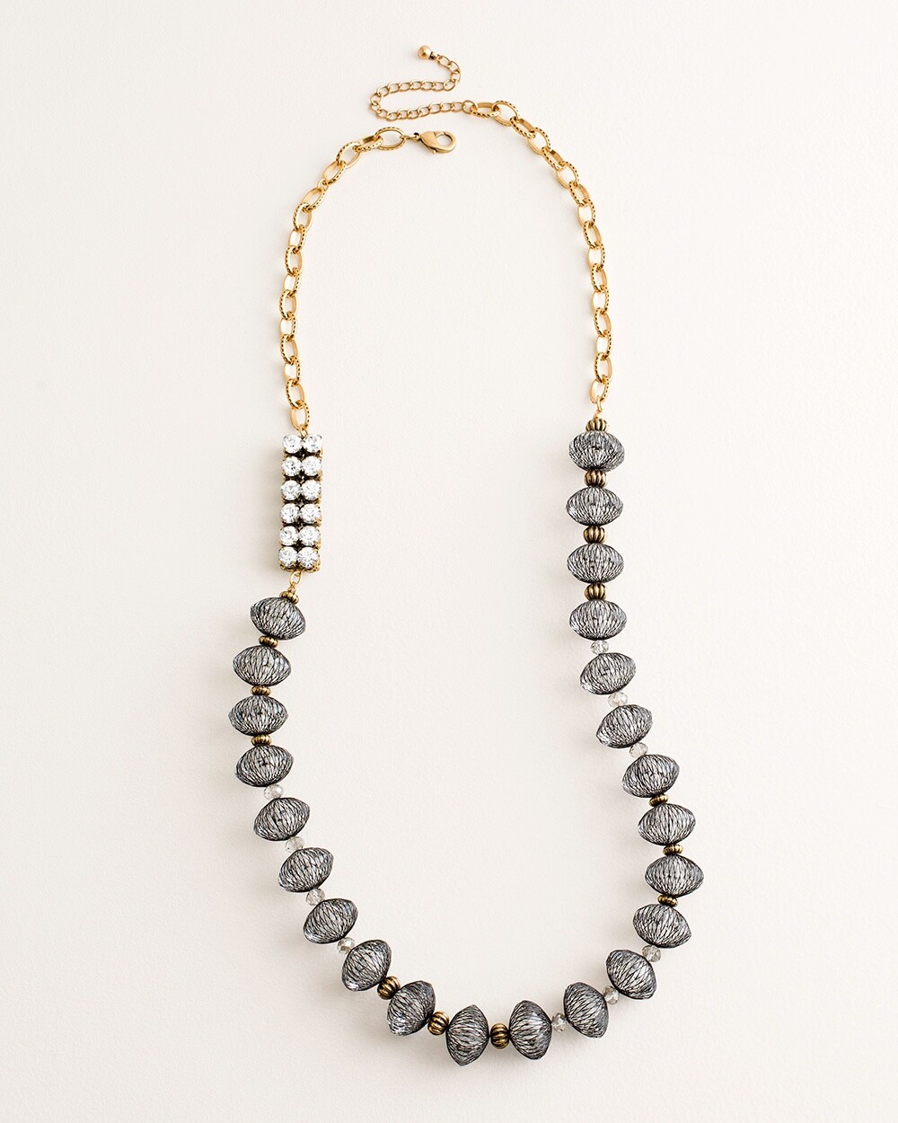 Simulated Crystal Single-Strand Necklace