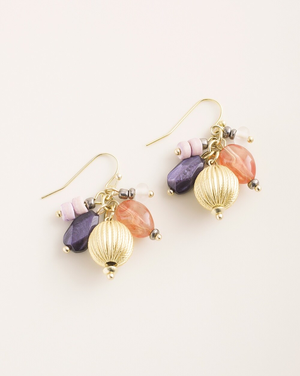 Colorful Beaded Cluster Earrings