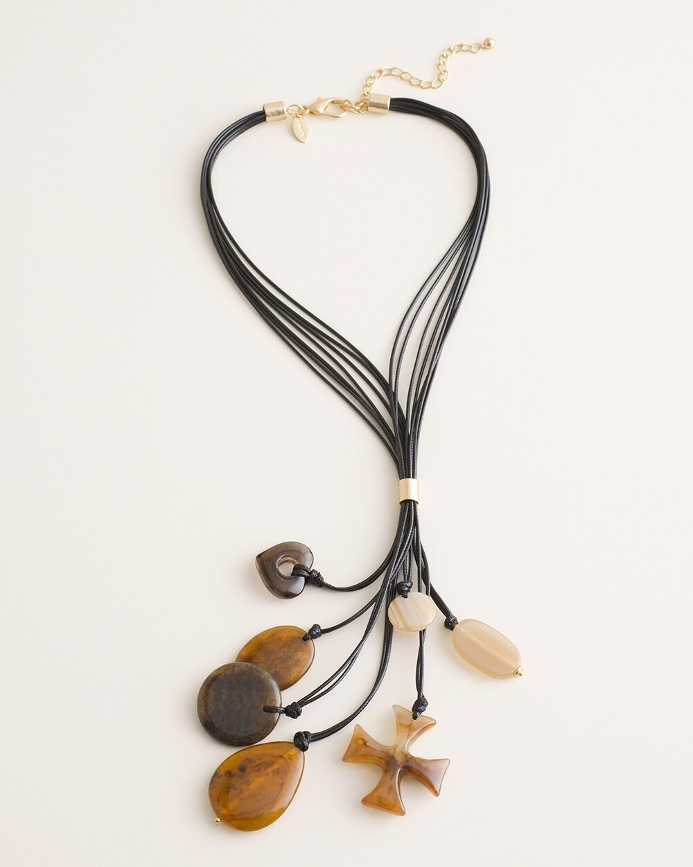 Brown Horn-Inspired Y-Necklace