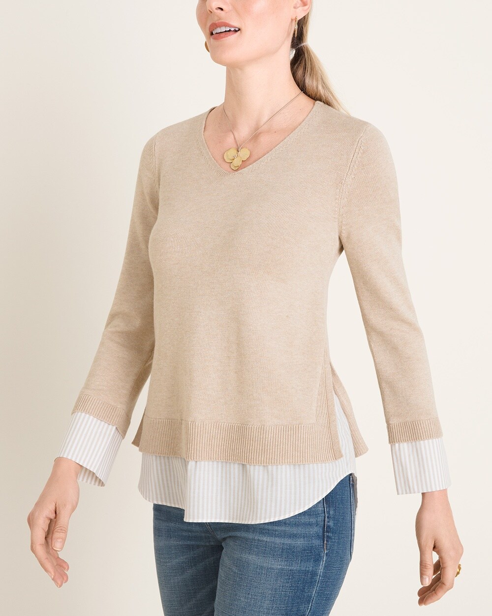 Layered Pullover Sweater
