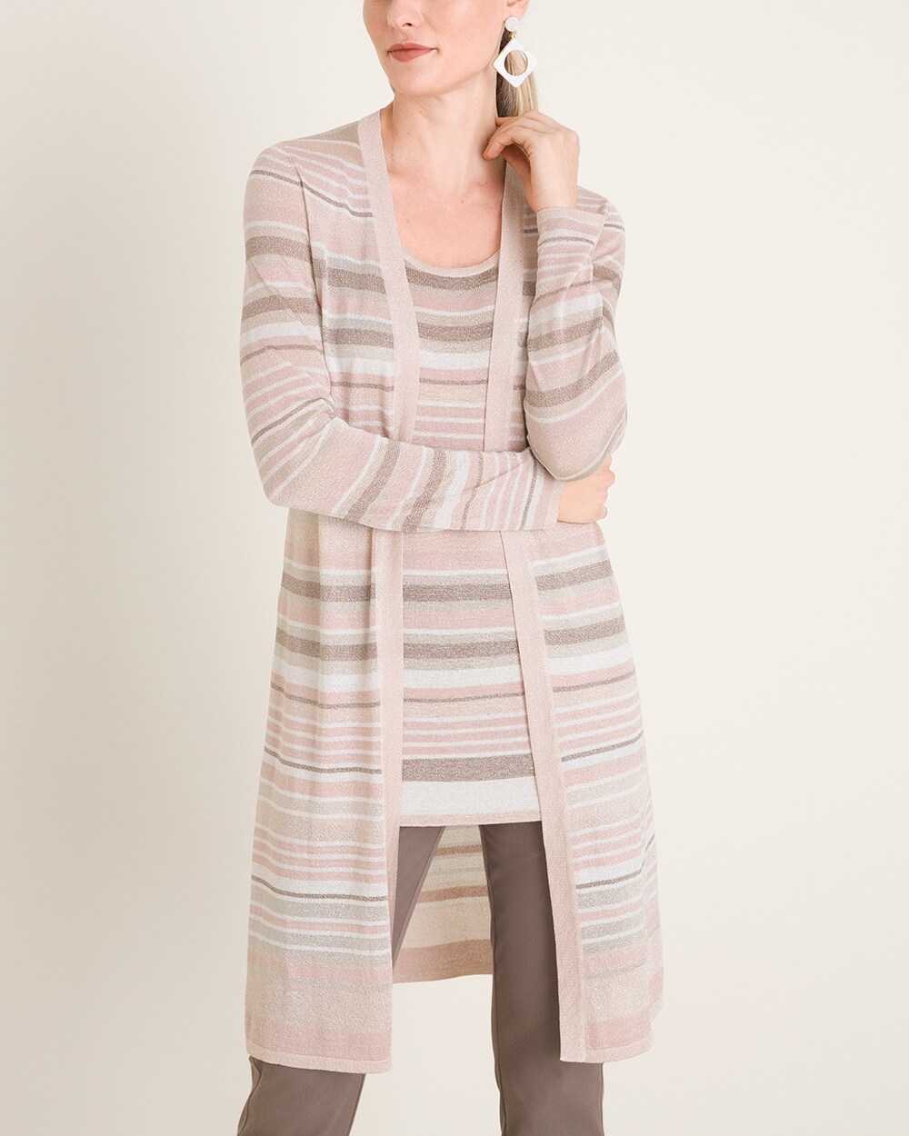 Travelers Collection Striped Cardigan