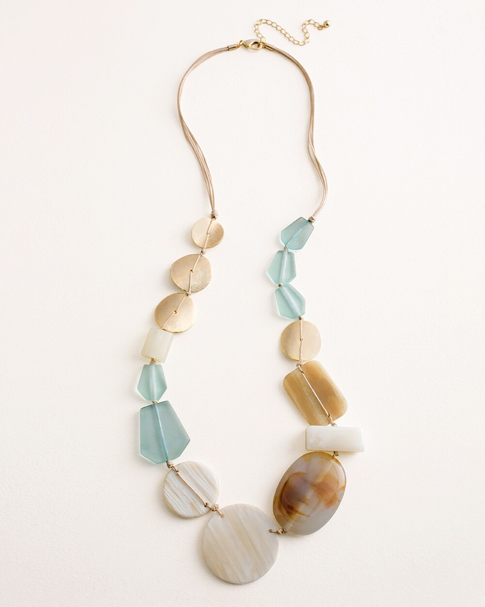 Aqua Single-Strand Necklace