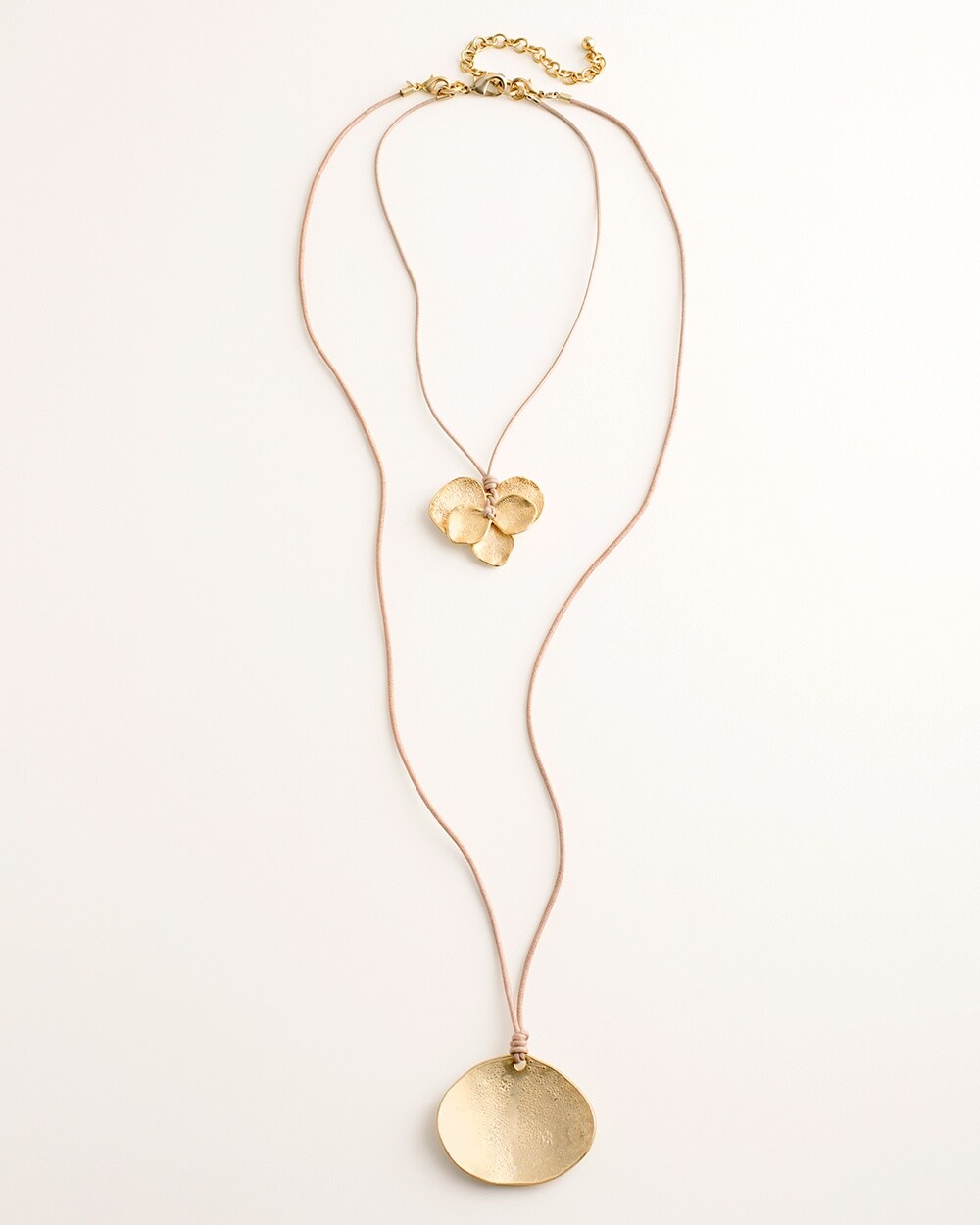 Convertible Goldtone Shimmer Multi-Strand Necklace
