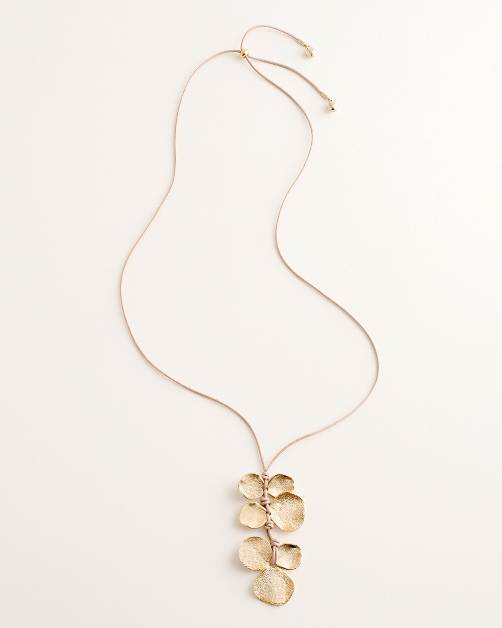 Convertible Goldtone Shimmer Pendant Necklace