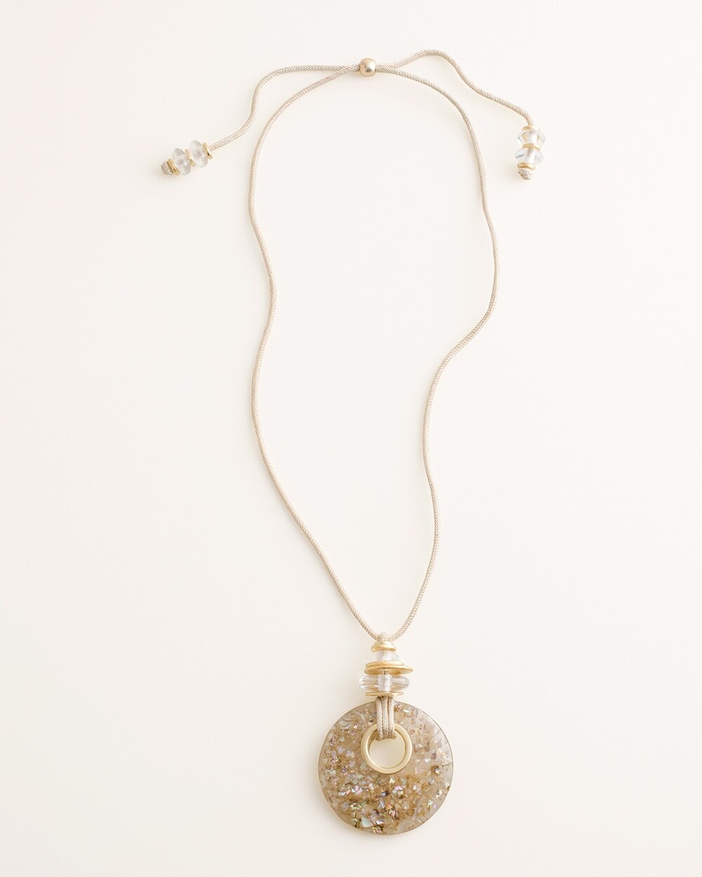 Neutral Flecked Pendant Necklace