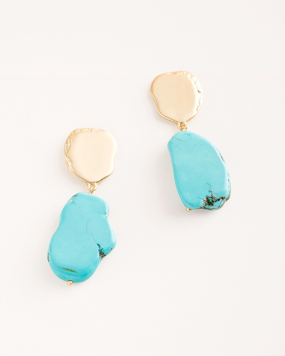 Simulated Turquoise Drop Earrings