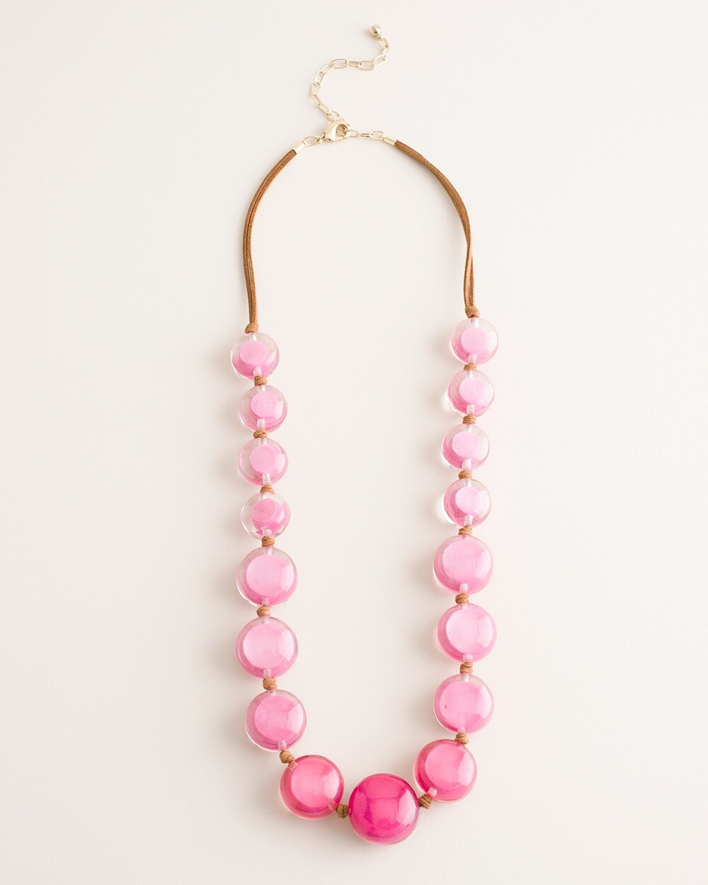 Berry Pink Single-Strand Necklace