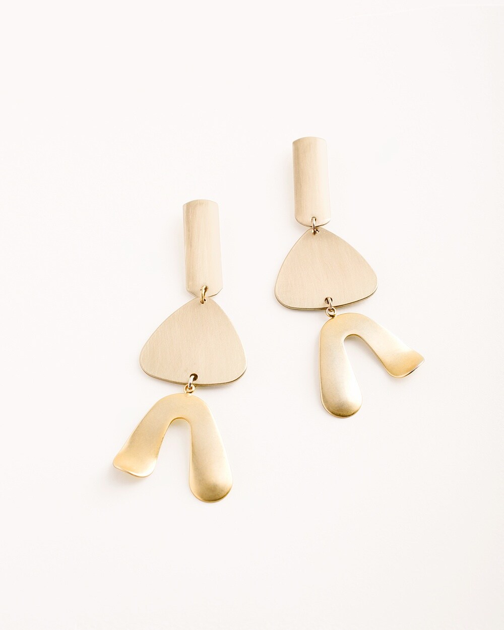 Goldtone Geometric Chandelier Earrings