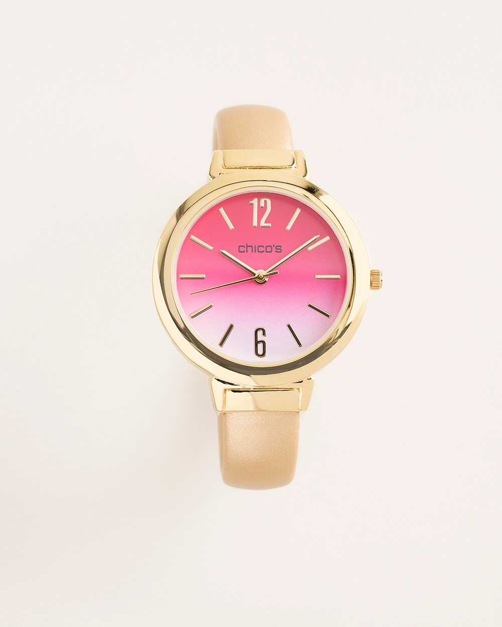 Berry Pink and Goldtone Watch