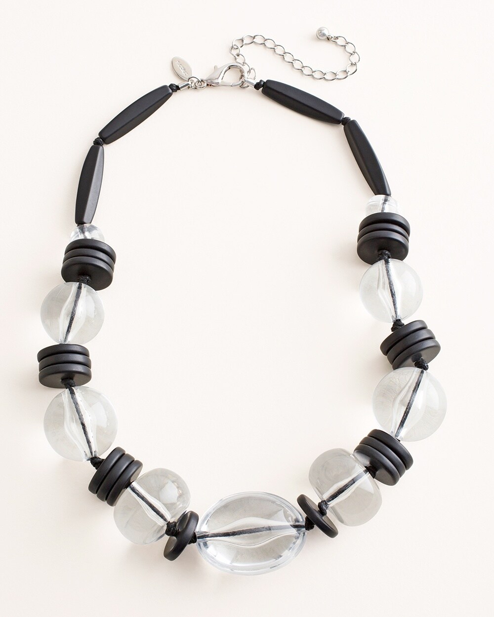 Black and Lucite Bib Necklace