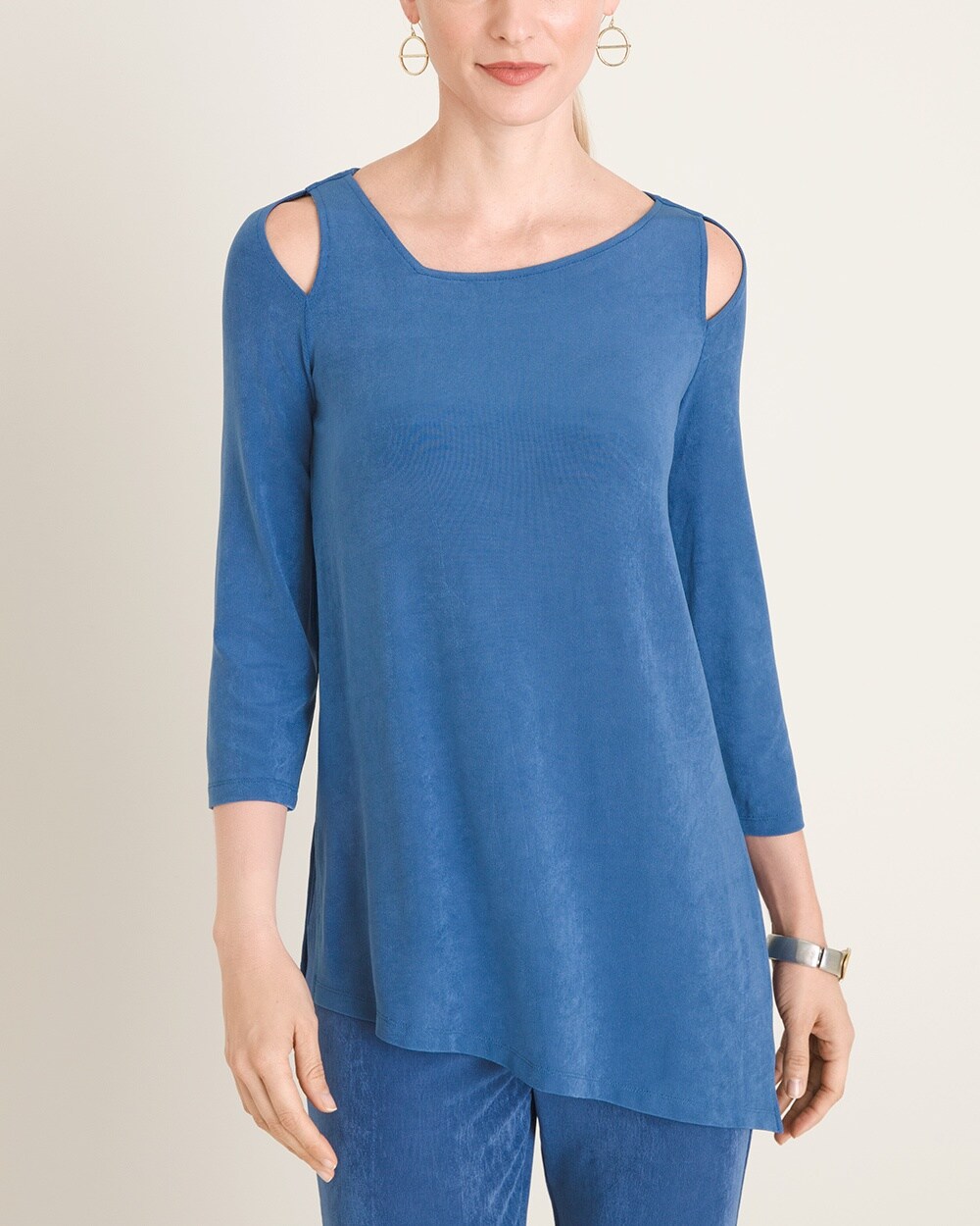 Travelers Classic Cold-Shoulder Swing Tunic
