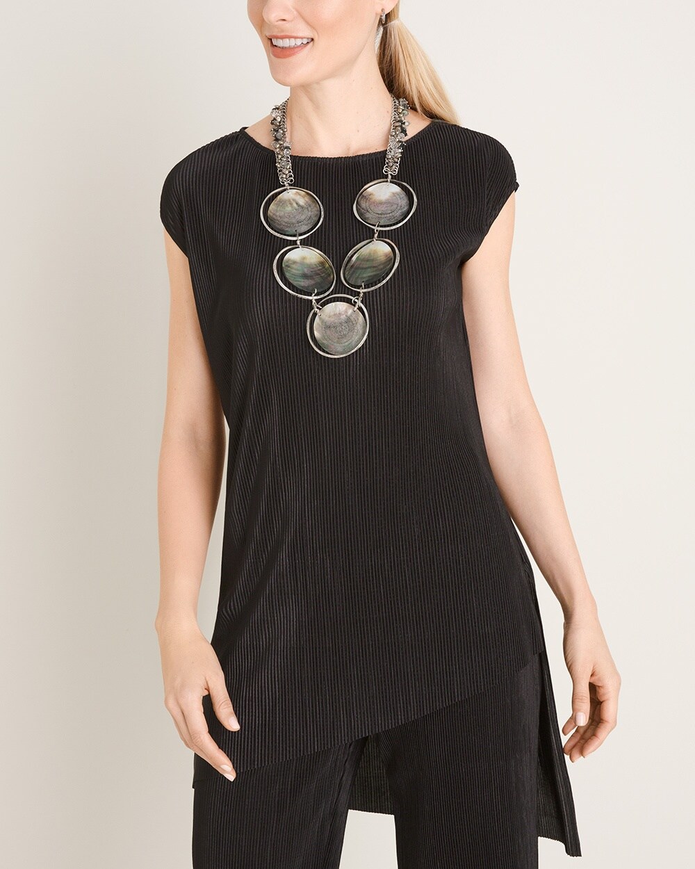 Travelers Collection Micropleat Asymmetrical Top