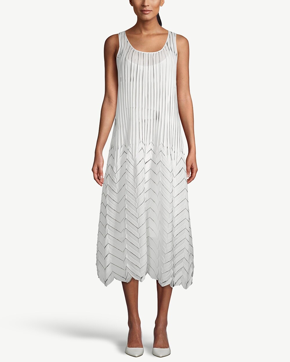 Travelers Collection Pleated Sleeveless Dress