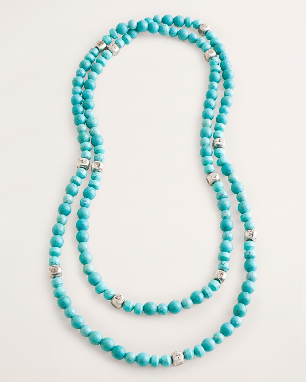 Turquoise-Hued Single-Strand Necklace