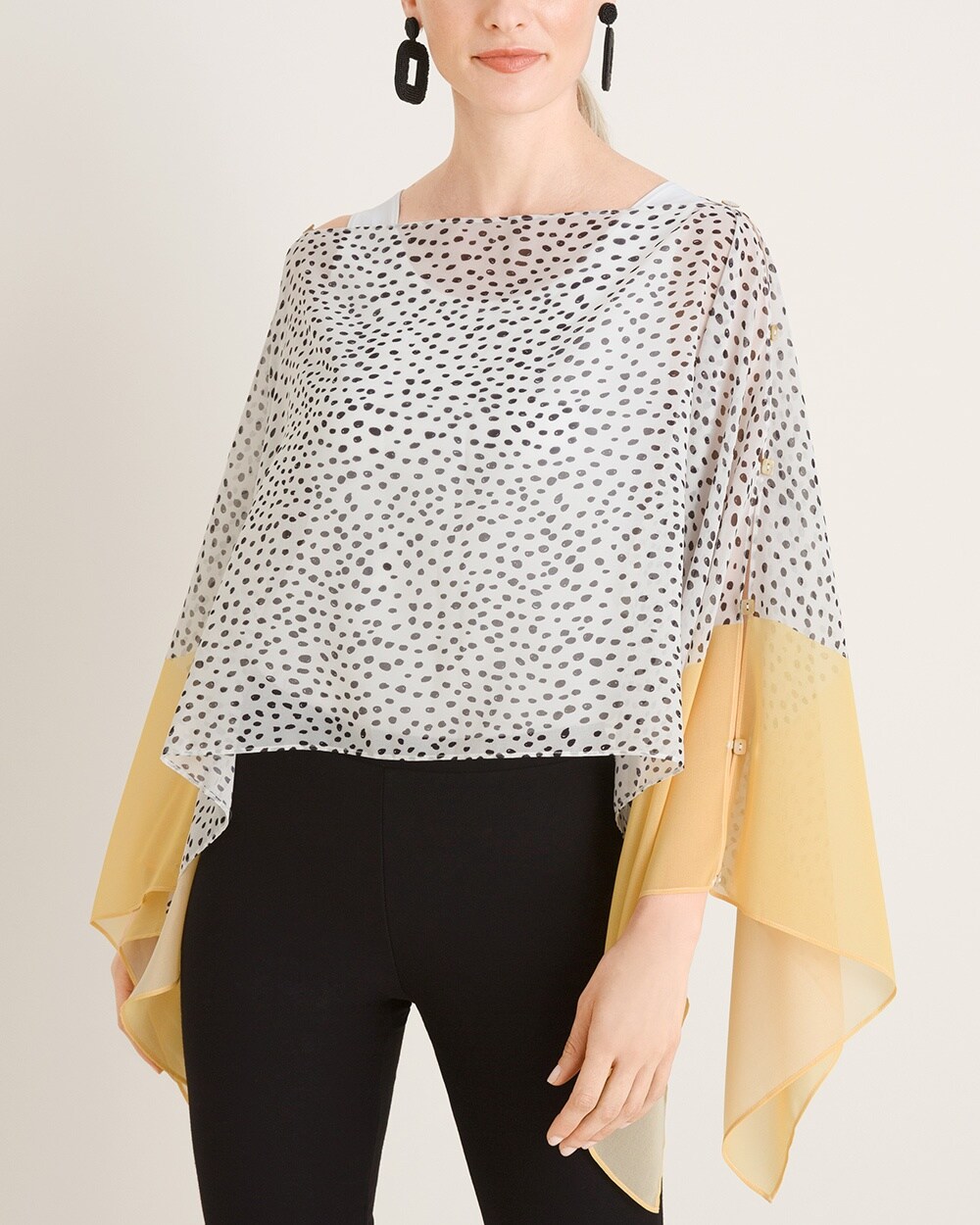 Marla Wynne for Chico's Dot Convertible Poncho