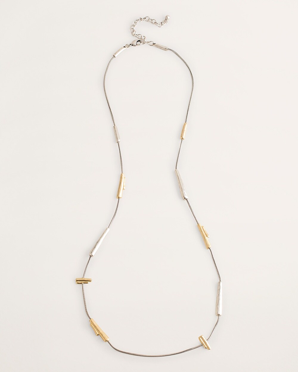 Mixed Metal Single-Strand Necklace