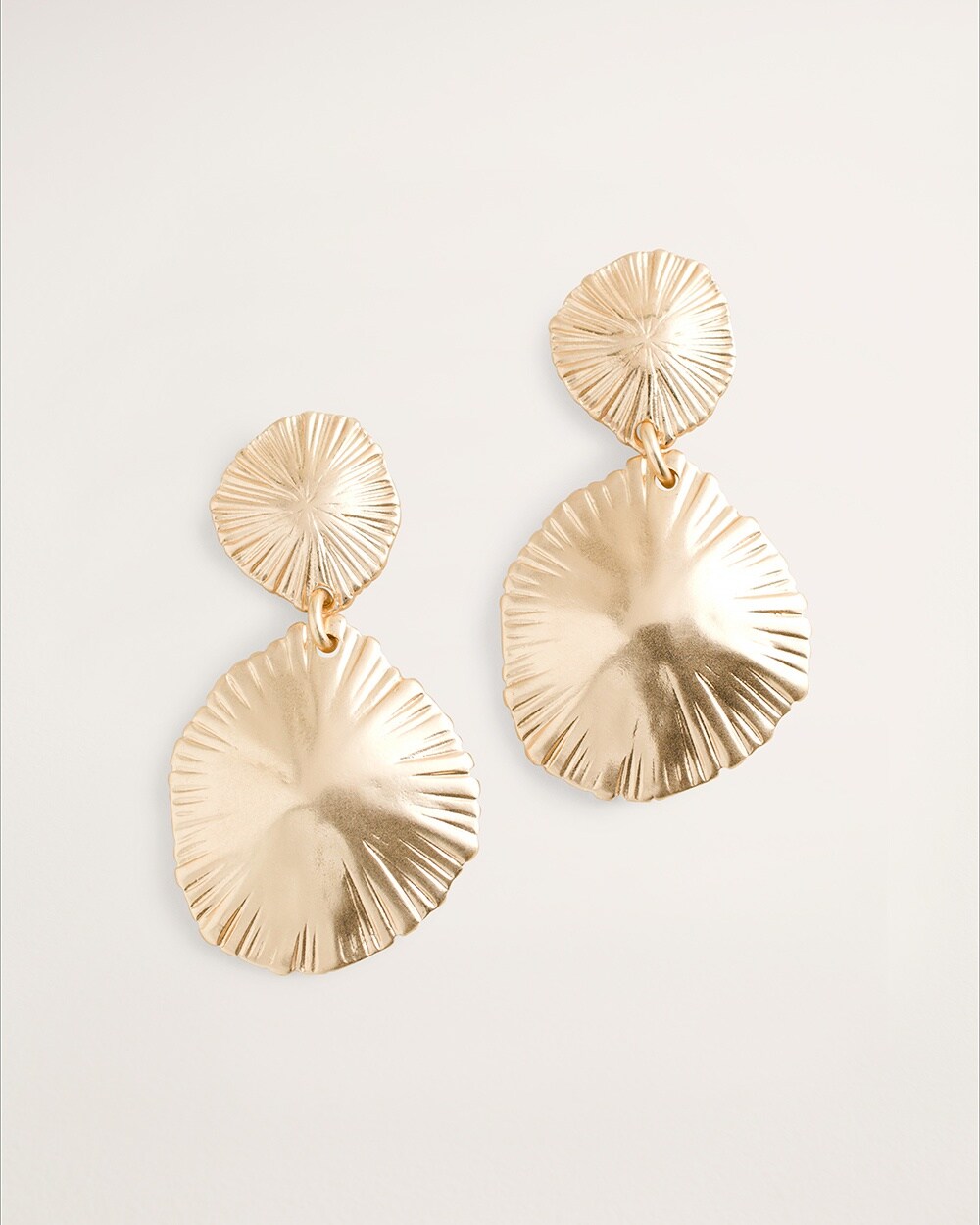 Goldtone Shell Drop Earrings