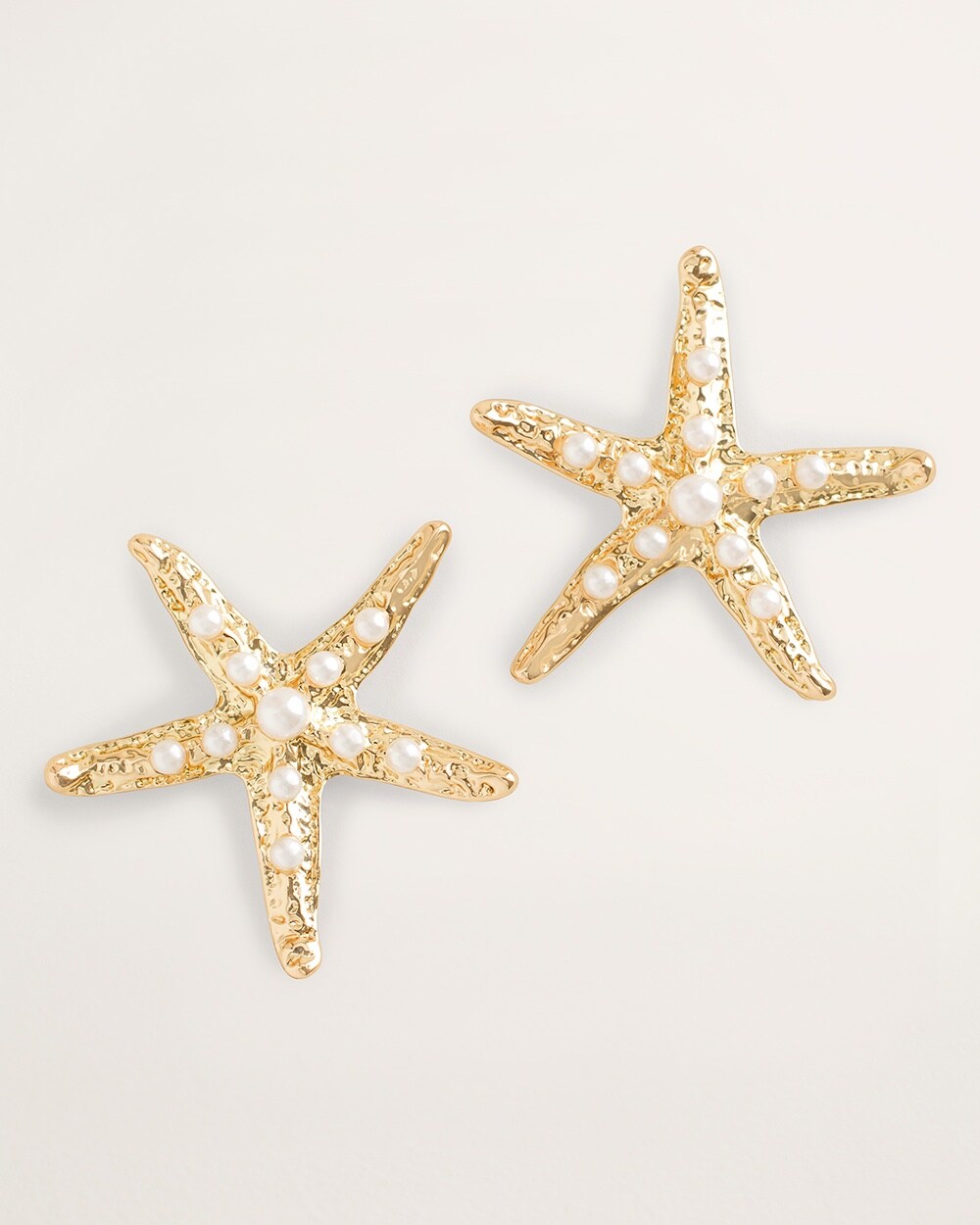 Goldtone Starfish Stud Earrings