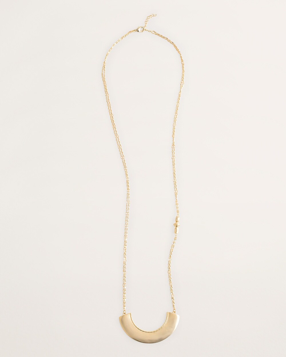 Goldtone Long U-Pendant Necklace