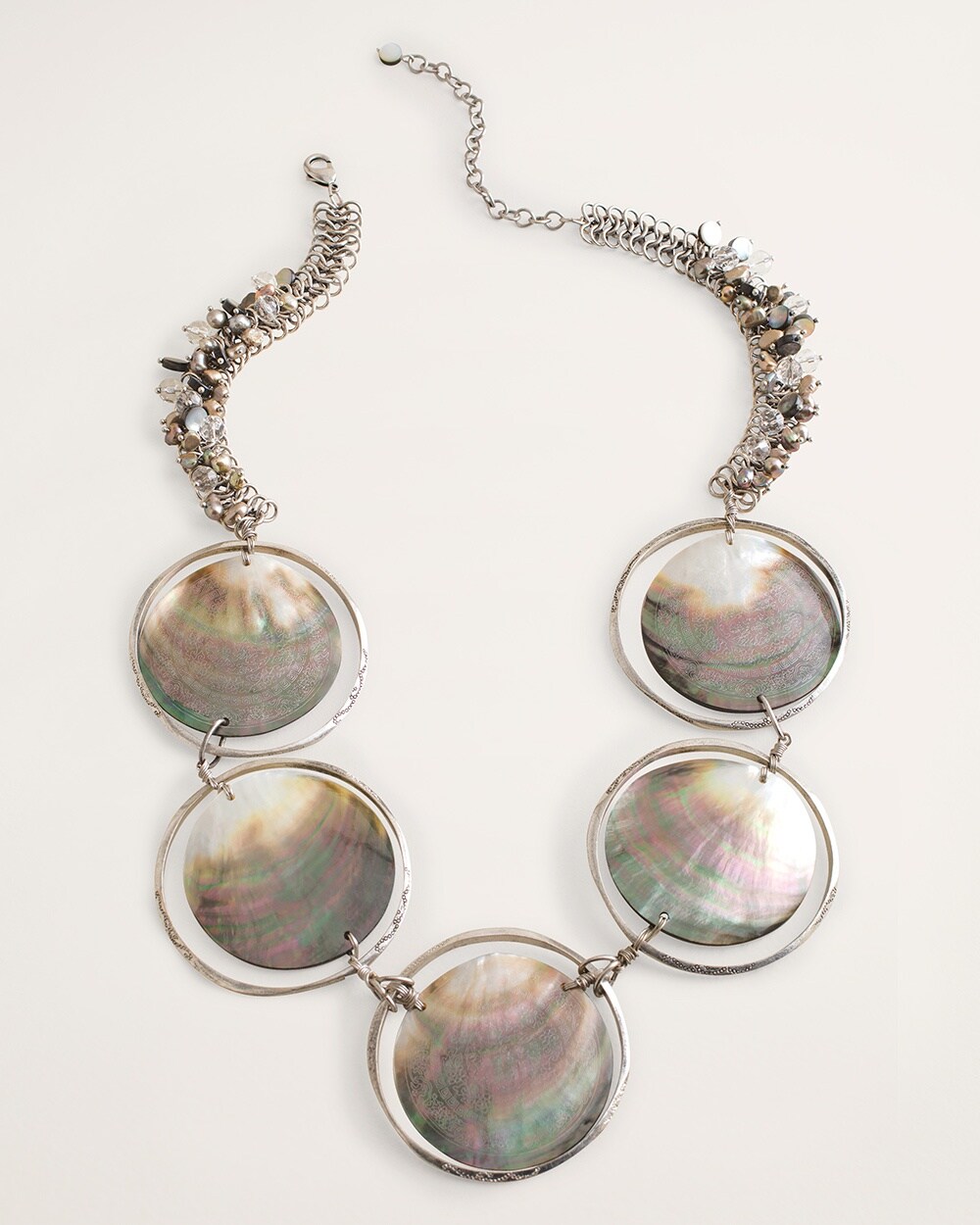 Shell and Bead Bib Necklace