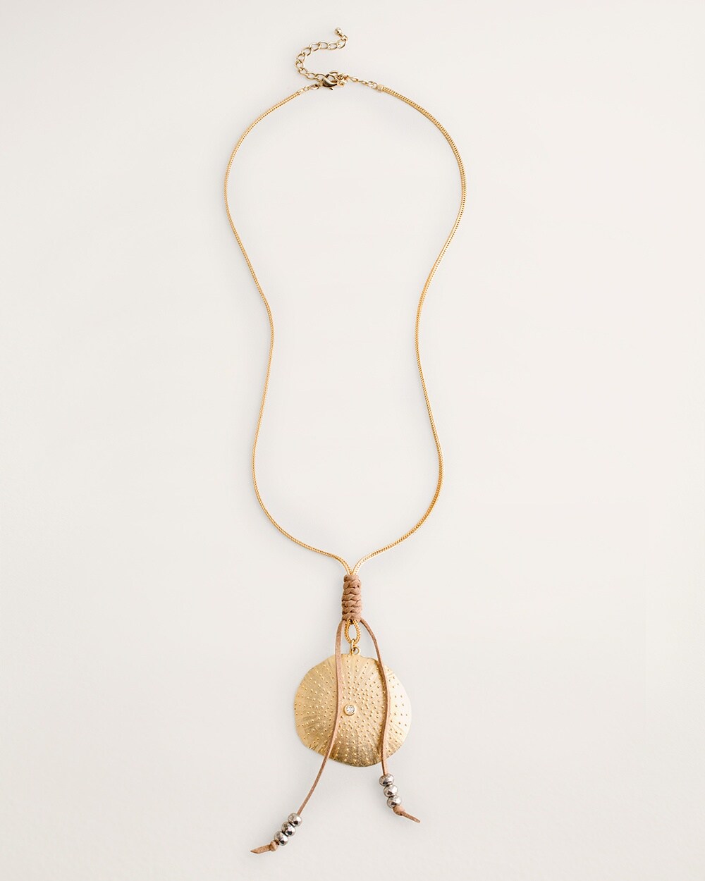 Goldtone Shell Pendant Necklace