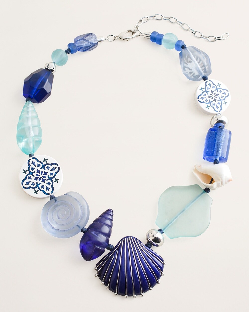 Cobalt and Aqua Bib Necklace