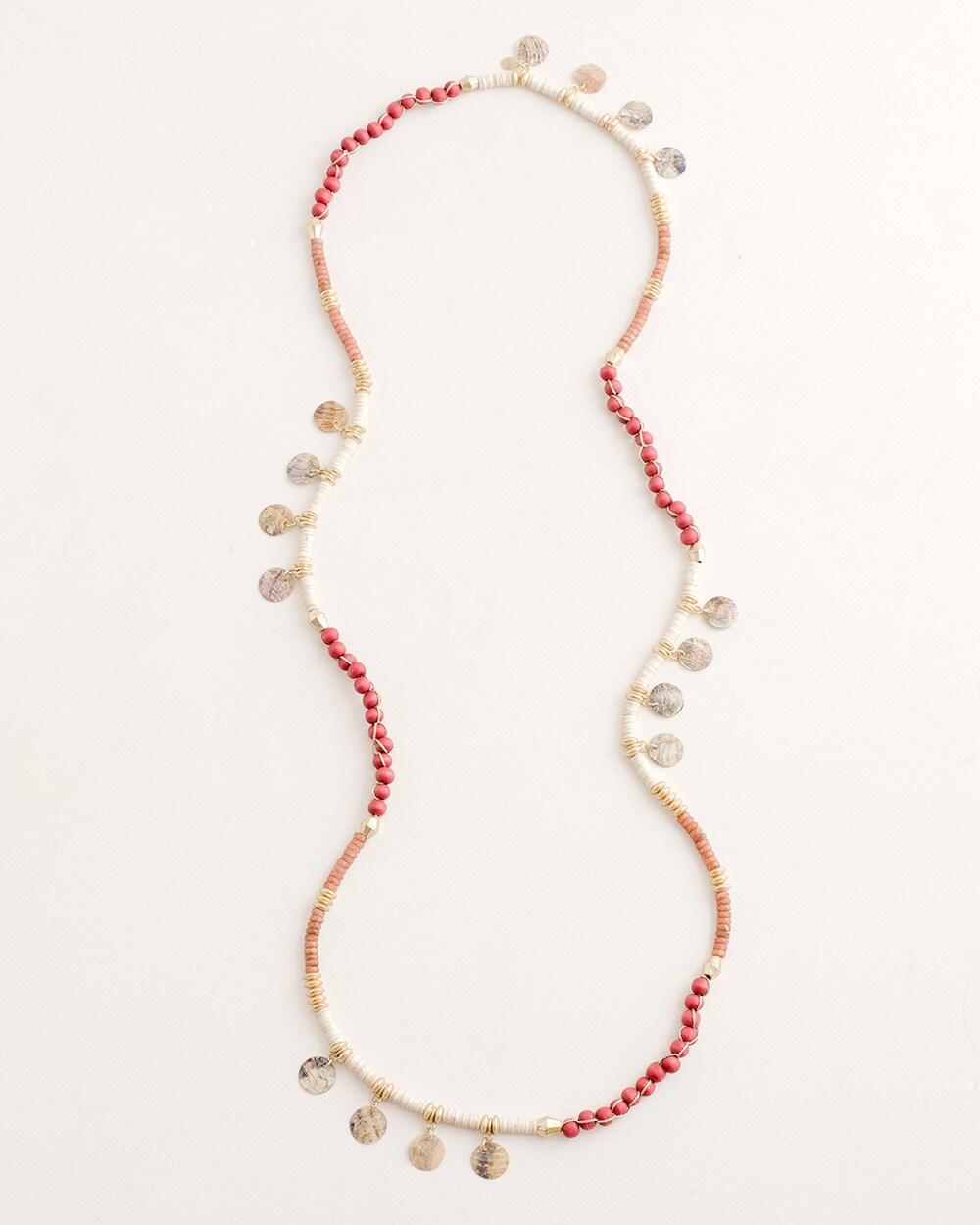 Pink Single-Strand Beaded Necklace
