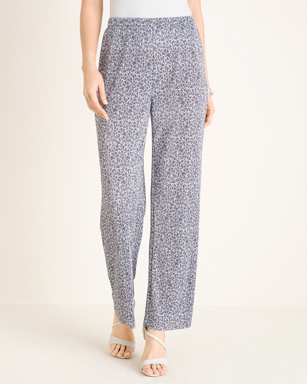 Travelers Collection Micropleat Wide-Leg Pants